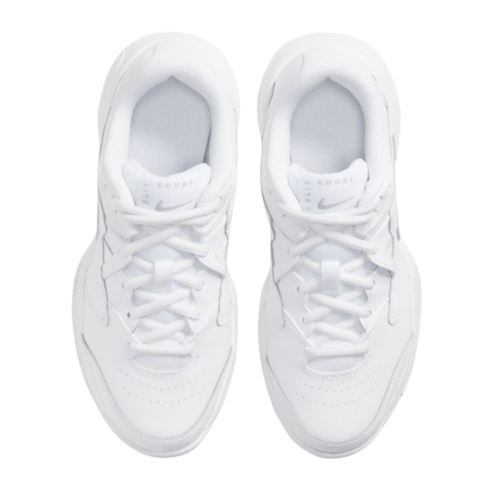 Nike Court Lite 2 White/Silver - Junior Tennis Shoe - Image 3